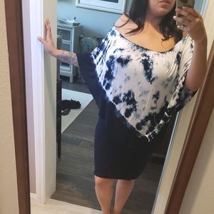 Gorgeous off the shoulder tie dye Dress- Large